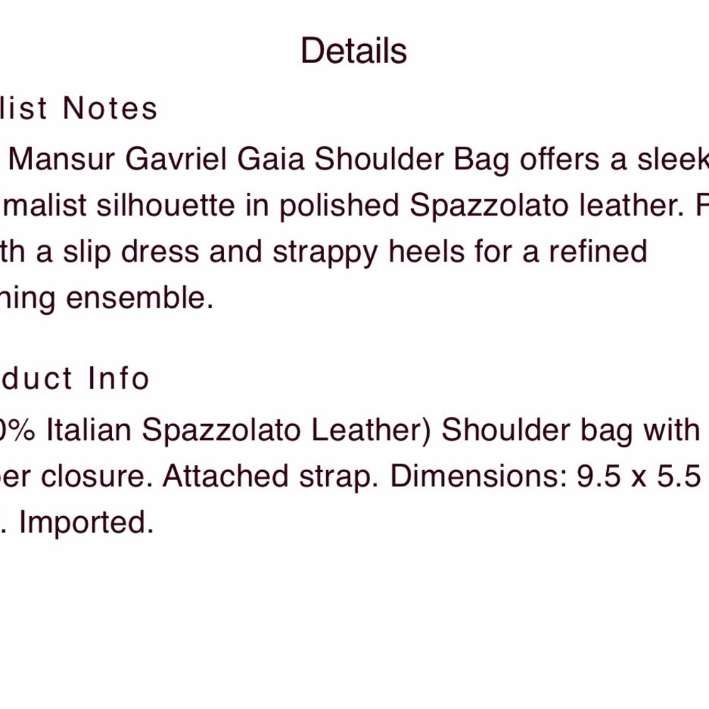 Mansur Gavriel Burgundy Leather Shoulder Bag - Picture 8 of 8